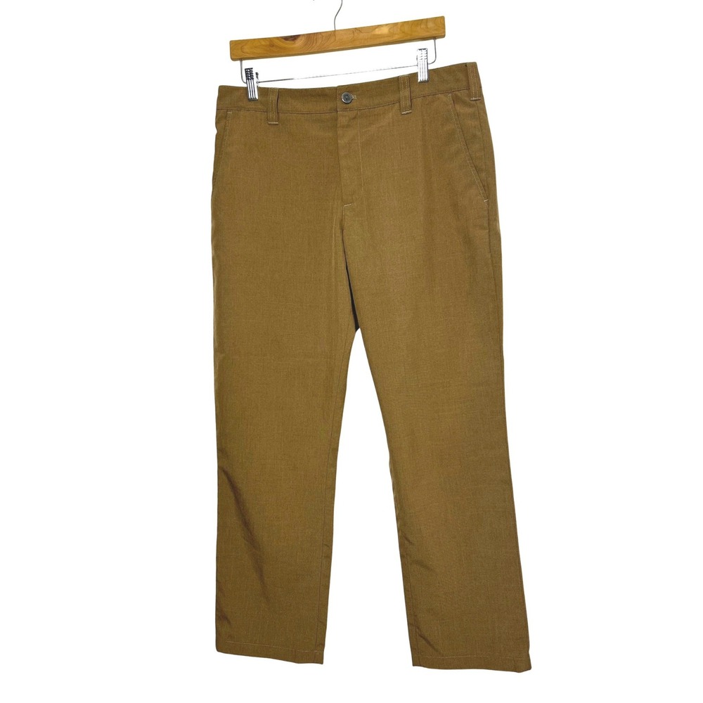 Bluffworks Pants Mens 34x30 Brown Original Regular Fit Travel Chino Performance